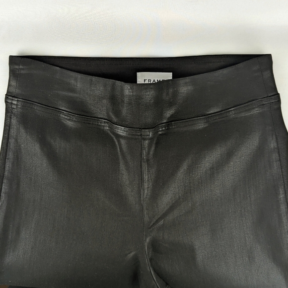 Frame Denim The Jet Set Skinny Crop Denim Noir Coated Black 30-34 (Frame 2) NWT - Picture 6 of 16